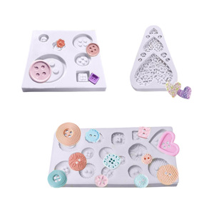 Heart-Shaped Fondant Silicone Mold For Button <b>Ornaments</b> Cake Decorations Valentine'S Day Use - Product Image 5