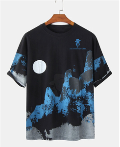 Las camisetas más populares con cuello redondo para hombre, hechas a medida con nuevo estilo, camisetas transpirables suaves y versátiles, ropa informal de algodón 100% - Product Image 1