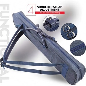 Étui souple de transport pour queues de billard et de snooker, en tissu Oxford imperméable, avec bandoulière réglable, certifié BSCI - Product Image 2