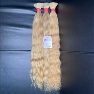 100% Extensions de cheveux humains indiens naturels bruts vierges de haute qualité Remy Hair en gros Bundle cuticule aligné Deep Super Waves - Product Image 1