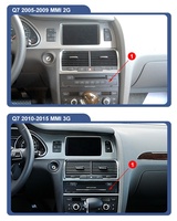 Autoradio Android MEKEDE Qualcomm, lecteur multimédia, prise en charge du DVR, DAB, OBD pour voiture Audi Q7 2005 2006 2008 2009 2010 2013 2014 2015