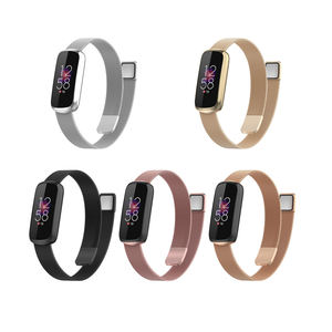 Nouveau bracelet métallique de rechange pour <span class=keywords><strong>Fitbit</strong></span> Luxe, serrure magnétique milanaise, pour <span class=keywords><strong>Fitbit</strong></span> Luxe/édition spéciale, pour <span class=keywords><strong>montre</strong></span> intelligente - Product Image 1