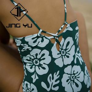 ชุดว่ายน้ำวันพีซลายฮาวายกันแดดแฟชั่นแบบสั่งทำพิเศษจากโรงงาน ผลิตจากไนลอนรีไซเคิลคุณภาพสูง - Product Image 4