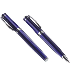 GemFully Classic vente en gros de stylo à bille en métal bleu stylos à bille promotionnels métalliques avec impression de logo personnalisé