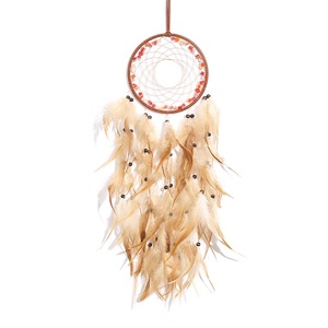 Style rétro <span class=keywords><strong>nord</strong></span>-américain <span class=keywords><strong>indien</strong></span> fait à la main plume tissé carillon éolien pour chambre chevet décoration suspendue pour capteur de rêves - Product Image 5