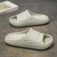 Individuelles Logo OEM Pillow Slides Offene Zehenpartie Pantoffeln mit Dämpfung aus EVA-Material Weiche Cloud Slide Atmungsaktive Hausschuhe