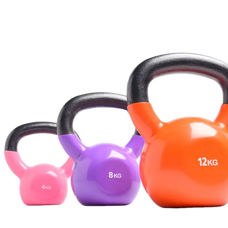 Bán buôn màu 4kg Non-Slip xử lý cạnh tranh phòng tập thể dục kettlebell gang