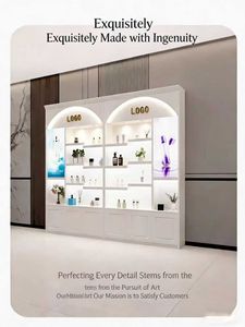 Vitrine de présentation de cosmétiques, vitrine de présentation de produits de soin de la peau, étagère pour salon de coiffure et de manucure, peinture pour la pâtisserie - Product Image 6