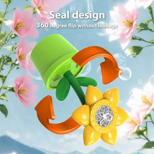 Machine à bulles de tournesol Souffleur de bulles automatique Musique intégrée <span class=keywords><strong>et</strong></span> lumières LED Jouet à bulles d'extérieur pour enfants Amusement estival <span class=keywords><strong>et</strong></span> fête - Product Image 4
