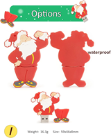 Clé USB en PVC souple pour les fêtes, clé USB en forme de saison des fêtes, USB2.0/3.0, logo personnalisé, cadeau promotionnel pour les fêtes, clé USB