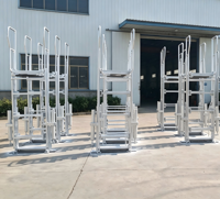 Escaliers d'accès multi-étages compacts avec marches antidérapantes pour plateforme de chargement d'usine chimique, accès sécurisé