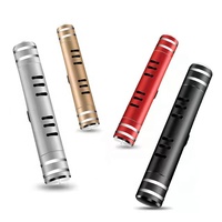 Diffuseur d'air frais pour voiture LW LW-896, en alliage d'aluminium, quatre compartiments, huile essentielle d'aromathérapie, noir/rouge/argent, 83x13mm, neuf
