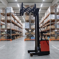 Chariot élévateur à ciseaux électrique à double profondeur de 1,5 tonne, chariot élévateur VNA pour allées étroites pour entrepôts à forte densité