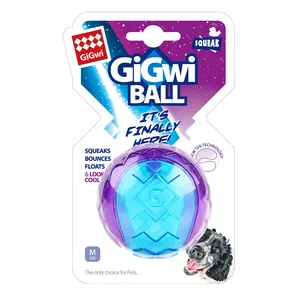 GiGwi gıcırtılı köpek oyuncak TPR topu tedarikçisi dayanıklı çiğnemek oyuncaklar Bite dayanıklı pet oyuncaklar M