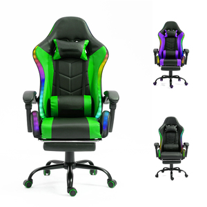 Échantillon Gratuit - <span class=keywords><strong>Fauteuil</strong></span> de Bureau Ergonomique <span class=keywords><strong>avec</strong></span> Éclairage LED, Chaise Gaming PC RGB <span class=keywords><strong>avec</strong></span> Haut-parleurs et <span class=keywords><strong>Repose</strong></span>-pieds - Product Image 6