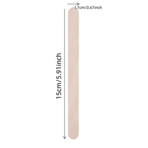 50 pz Stick per capelli <span class=keywords><strong>in</strong></span> legno bastoncini di cera per la depilazione spatola per il corpo applicatore di strumenti di bellezza - Product Image 5