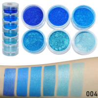 Ensemble de poudres de pigment pour fards à paupières à effet néon scintillant, finitions mate et brillante, pour les peaux foncées, maquillage pour les yeux