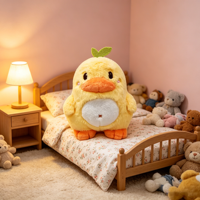 Peluche Canard Jaune Super Doux Personnalisable Cadeau d'Entreprise Mignon avec Logo et Broderie de Nom quantité minimale de commande Bas