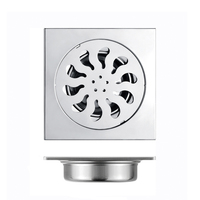 Égouttoir de sol carré moderne en acier inoxydable personnalisé pour salle de bain de garage industriel pour hôtels restaurants cuisine douche
