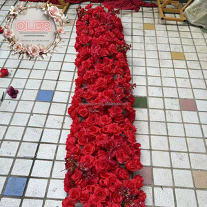 Thanh lịch sang trọng chất lượng cao Lụa Nhân Tạo hoa hồng đỏ Á hậu lối đi đám cưới & giáng sinh trung tâm trang trí bàn - Product Image 4