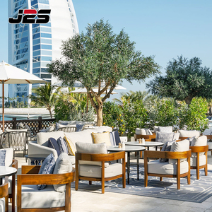 Juego de Muebles de Patio Comerciales para Exteriores J2S, Asientos Curvos Tipo Banqueta para Cafetería y Terraza de Hotel - Product Image 4