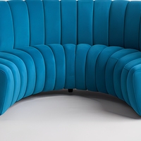 Maßgefertigte Gebogene Restaurant-Sitzbank Gepolsterte Halbrunde Lounge-Sitzgelegenheit Modulares Ecksofa
