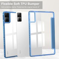 Nouveau Acrylique Transparent Coque Arrière Aimant Mince À Trois Volets Support En Cuir PU Tablette Housse pour Redmi Pad 10.6