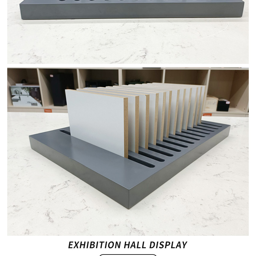 High Quality Tabletop Mdf Stand Wood Granite Marble Desk Racks Panel Quartz Stone Stand Countertop Ceramic Tile Display Rack