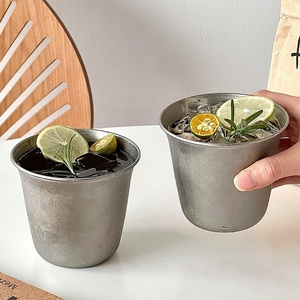 Taza de Café Vintage con Diseño de Copo de Nieve, Estilo Industrial, de Acero Inoxidable 304 de Grado Alimenticio, Gruesa, para Café, Agua y Bebidas Frías - Product Image 1