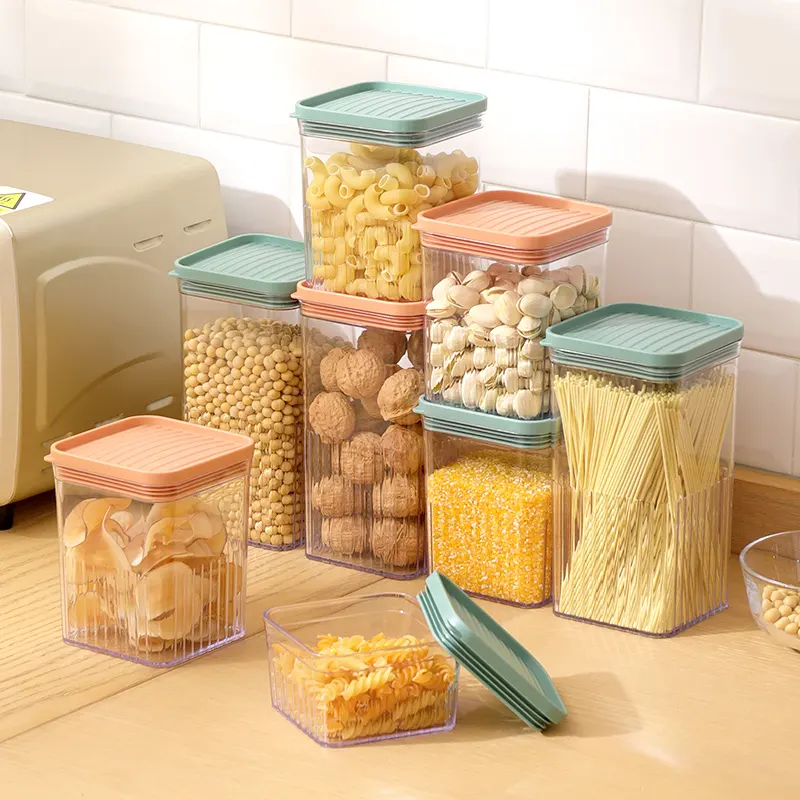 रसोई बीपा मुक्त बॉक्स प्लास्टिक के लिए एयरटाइट खाद्य भंडारण कंटेनर सेट