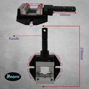 Unigrip Noir Nippy Fonte 82mm Largeur de la mâchoire Étau pour perceuse avec mâchoires en acier trempé et entraînement manuel utilisé pour la perceuse à colonne - Product Image 5