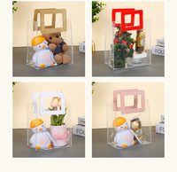 Sac fourre-tout transparent en PVC avec logo personnalisé, sac souvenir/de mariage, emballage plastique pour cadeaux/bijoux/vêtements