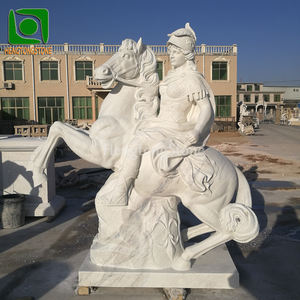 <span class=keywords><strong>Escultura</strong></span> <span class=keywords><strong>de</strong></span> Caballo Marly en Mármol Blanco con Soldado en el Louvre - Product Image 6