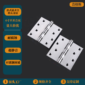Bisagras de acero inoxidable Rideley de 3 y 4 pulgadas para montaje en superficie con cierre suave para puertas de gabinetes - Product Image 4