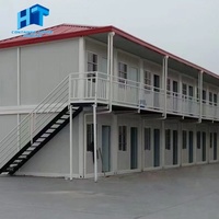 Maisons préfabriquées portables à bas prix à deux étages en kit 20 40 pieds Unités Grandes maisons préfabriquées en conteneurs avec escaliers