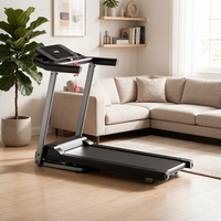 Cinta de Correr Eléctrica Plegable con Motor sin Escobillas de 0.85HP, Velocidad de 1.0-12.0 Km/h, Inclinación Eléctrica y 12 Programas para Gimnasio en Casa