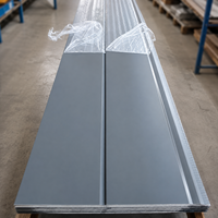 Panneau sandwich isolé en PU plat, plaque en acier galvanisé, panneau imperméable pour mur extérieur d'hôtel ou de bureau