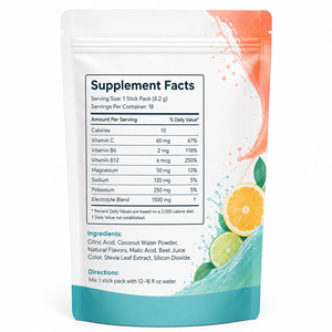 Polvo Electrolítico Orgánico de Durazno Sin Azúcar, Nutrición Deportiva, Energía, Apoyo Inmunológico, Desintoxicación, Suplemento Estimulante Deportivo - Product Image 6