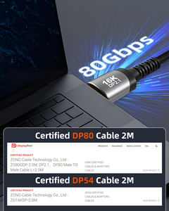 ZONG工厂批发 DP 2.1 版本 16K 60Hz 显示端口电缆 1M 1.5M 1.8M 2M DP 转 DP 电缆，适用于游戏显示器 - Product Image 2