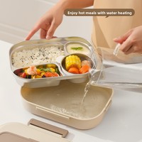 Moderne Minimalistische 5-Fach Edelstahl Bento-Box Mikrowellengeeignete Isolierte Thermische Lunchbox für Büroangestellte und Kinder