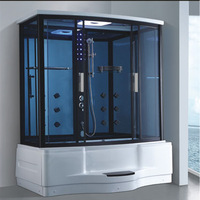 Baignoire autoportante en acrylique et fibre de verre avec fonction massage à air et à remous et fonction vapeur pour salle de bain moderne