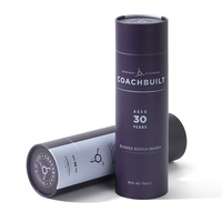 Emballage de tube rond personnalisé de luxe, écologique et biodégradable pour le brandy, l'huile d'olive, le vin, l'emballage de bouteilles