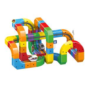 Jeux de trains miniatures sur rail magnétique, assemblage DIY, jeu de rail magique, cube 3D, rail électrique, charge USB, jouet de rail pour enfants - Product Image 1