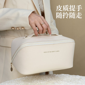 Rose Of Na Mon's Land Cosmetic Bag <b>Large</b> Capacity PU Travel Makeup Organizer With Zipper Compartment For Women - Product Image 3