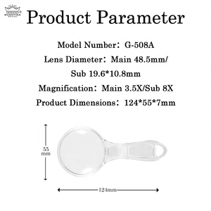 Trọng lượng nhẹ rõ ràng Acrylic cầm tay kính lúp an toàn và dễ dàng cho trẻ em - Product Image 3