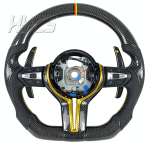 Volant de direction en fibre de carbone personnalisé pour l'intérieur de la voiture, pour <span class=keywords><strong>BMW</strong></span> F10 X3 X4 M4 M3 M5 X4M F30 M6 M1 F20 avec écran LED - Product Image 4