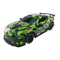Voiture de drift électrique RC à l'échelle 1:18, 27 MHz, avec lumières, télécommande 4 canaux, véhicule de drift rapide, voiture de course RC sportive, jouets pour enfants