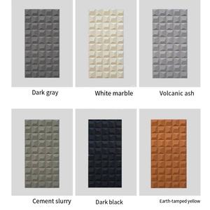 Panneau mural 3D décoratif en <span class=keywords><strong>pierre</strong></span> PU au design moderne, texture de brique de ciment à lignes pliées pour les applications en villa et en hôtel - Product Image 3