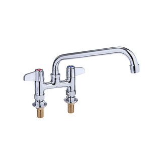 Grifo de Cocina Moderno Cromado con Doble Manija, Montaje en Encimera, Rotación de 360 Grados, Flexible, 1 Año de Garantía - Product Image 1