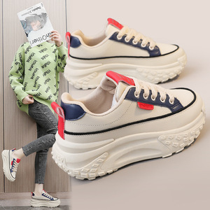 Zapatos de <span class=keywords><strong>tenis</strong></span> de suela gruesa de invierno con <span class=keywords><strong>plataforma</strong></span> para <span class=keywords><strong>mujer</strong></span>, zapatos de estilo para caminar para <span class=keywords><strong>mujer</strong></span>, nuevos estilos - Product Image 1